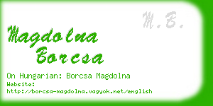 magdolna borcsa business card